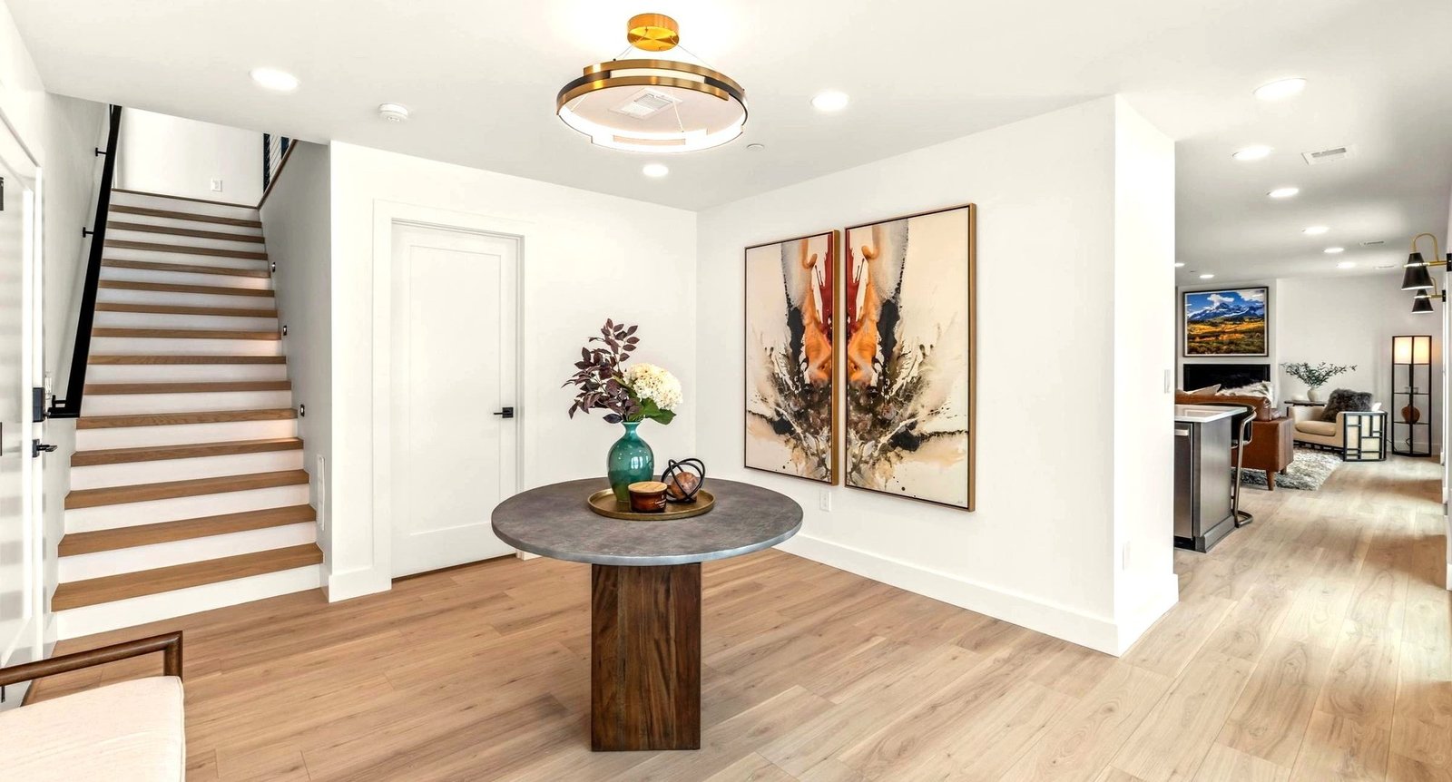 Vistas entry foyer with practical mountain-home storage